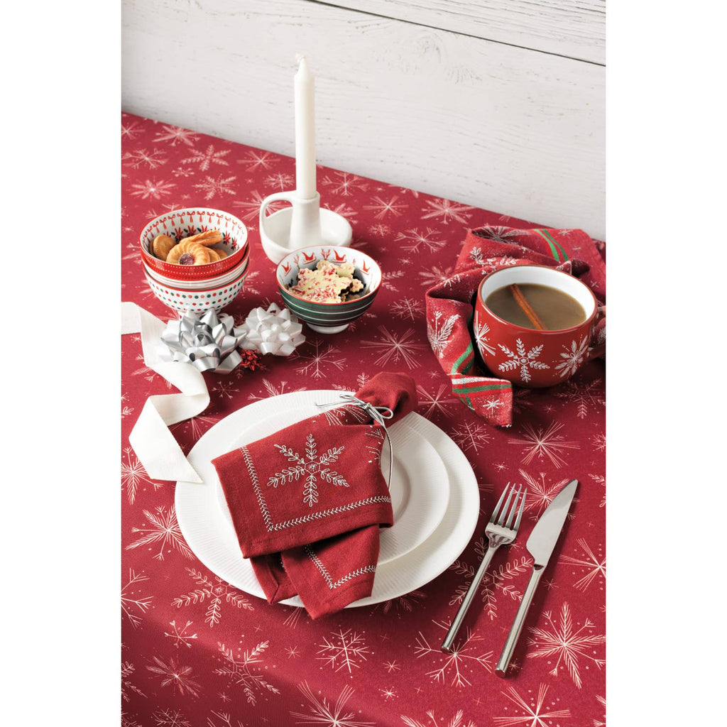 Snowflakes Christmas Napkins Set of 4 - Retreat Home Furniture