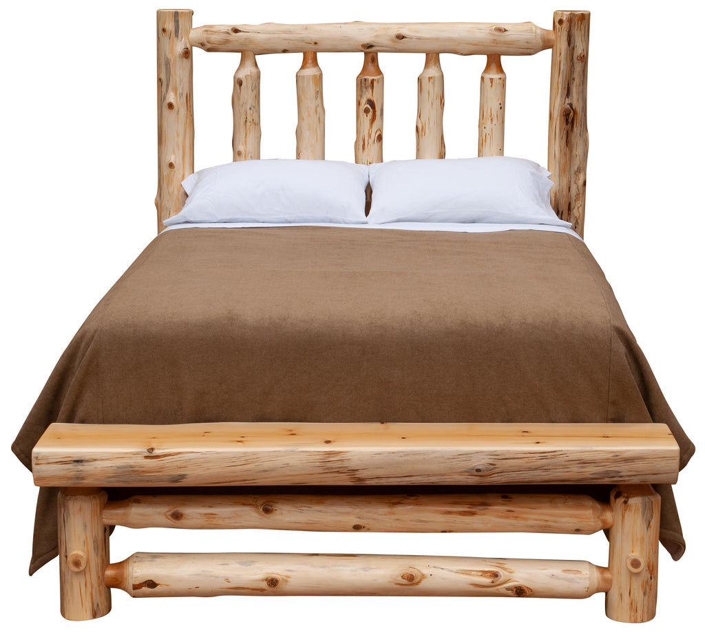 Cedar Log Footboard Bench - Retreat Home Furniture