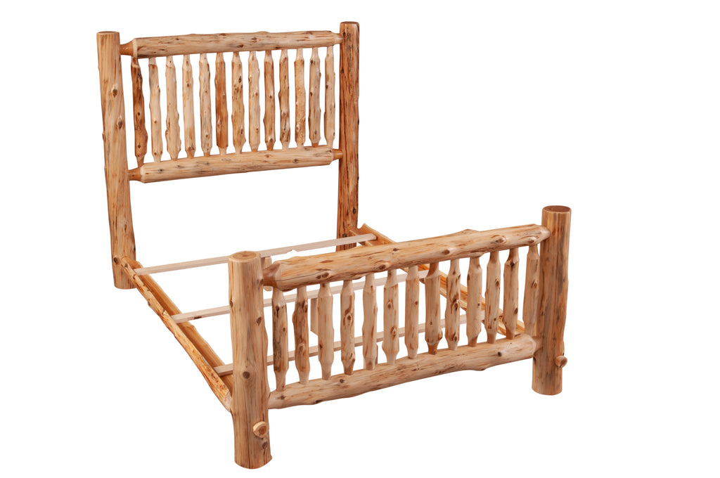 Cedar Log Small Spindle Bed - Retreat Home Furniture