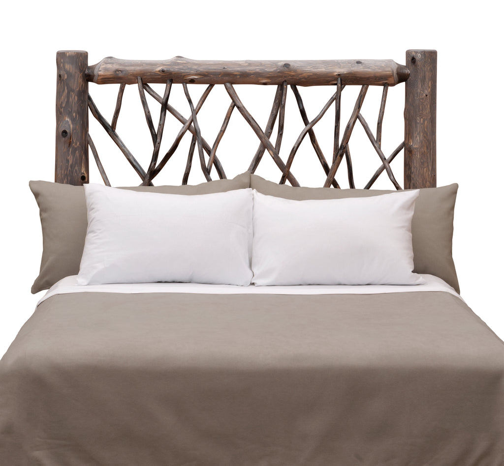 Cedar Log Twig Headboard for Rail System - Retreat Home Furniture