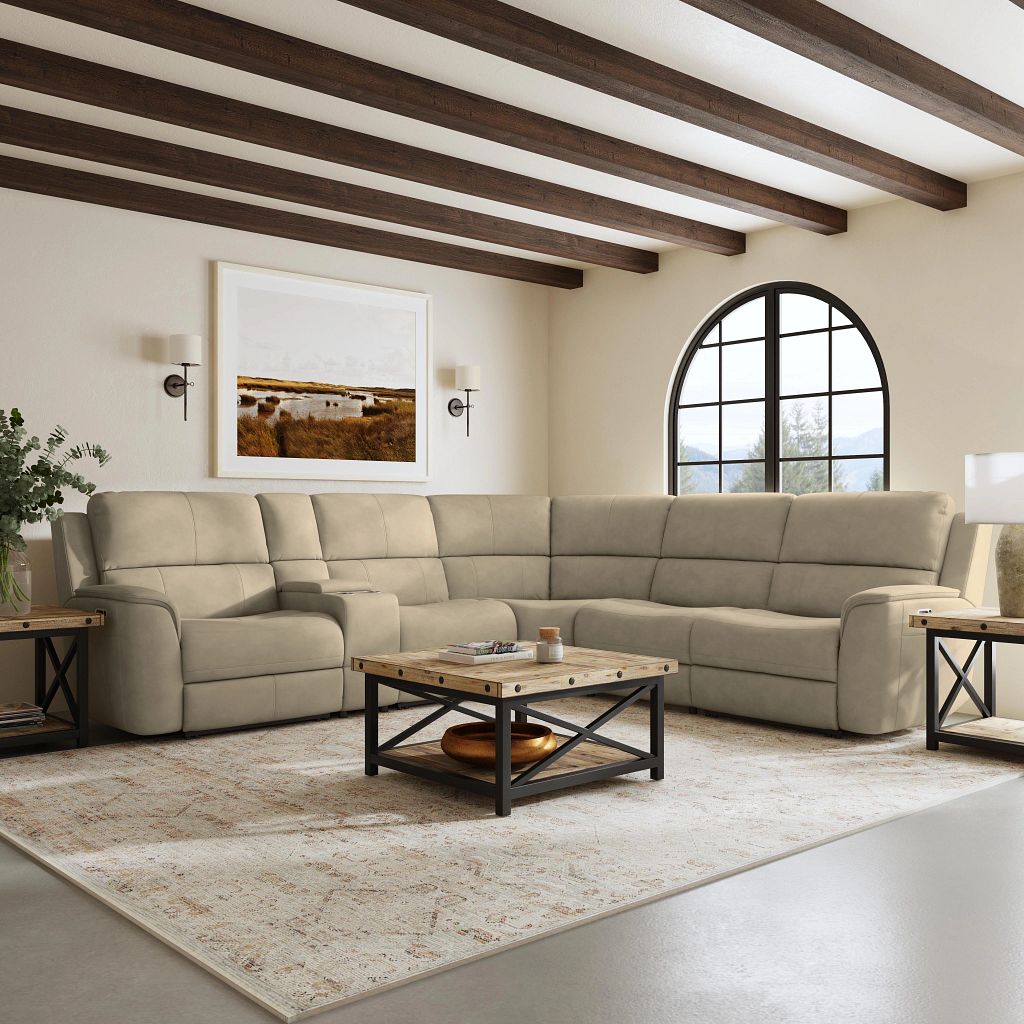 Henry 6 Piece Leather Sectional - Retreat Home Furniture