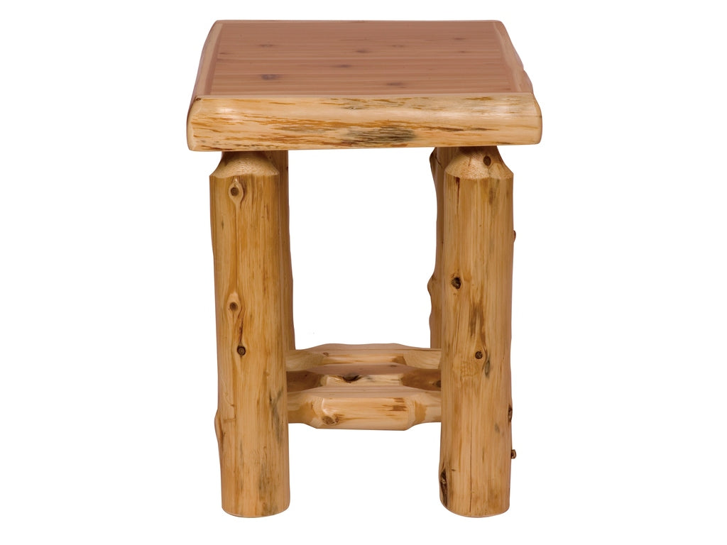 Cedar Log Open Nightstand - Retreat Home Furniture