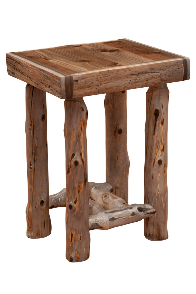 Cedar Log Open Nightstand - Retreat Home Furniture