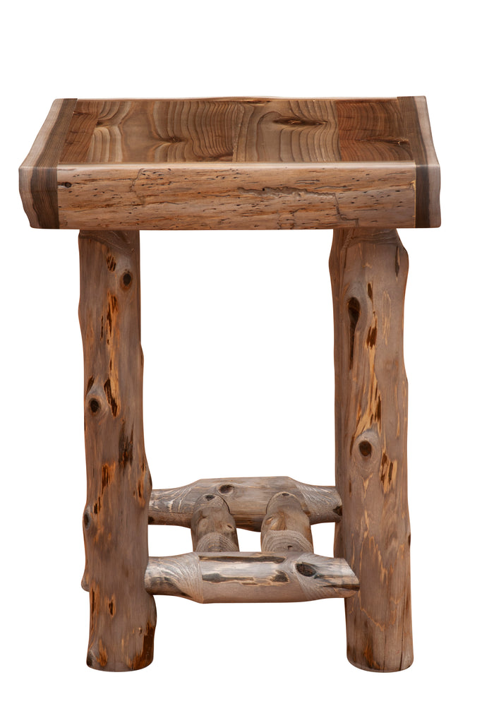 Cedar Log Open Nightstand - Retreat Home Furniture