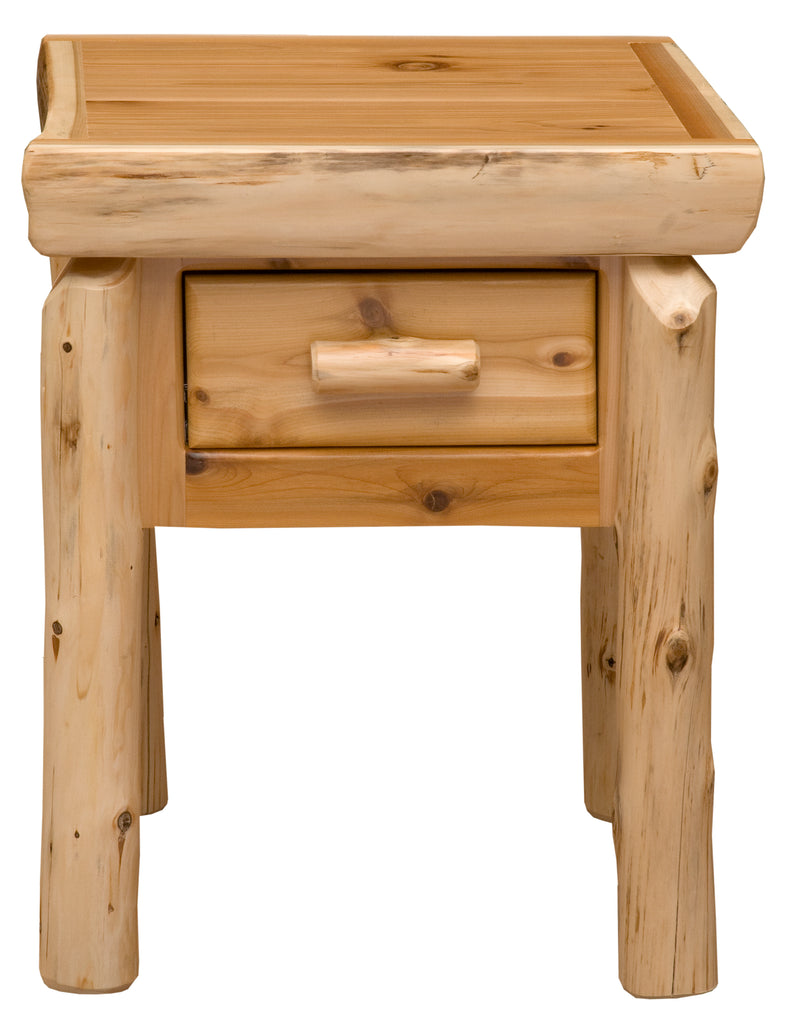 Cedar Log One Drawer Nightstand - Retreat Home Furniture