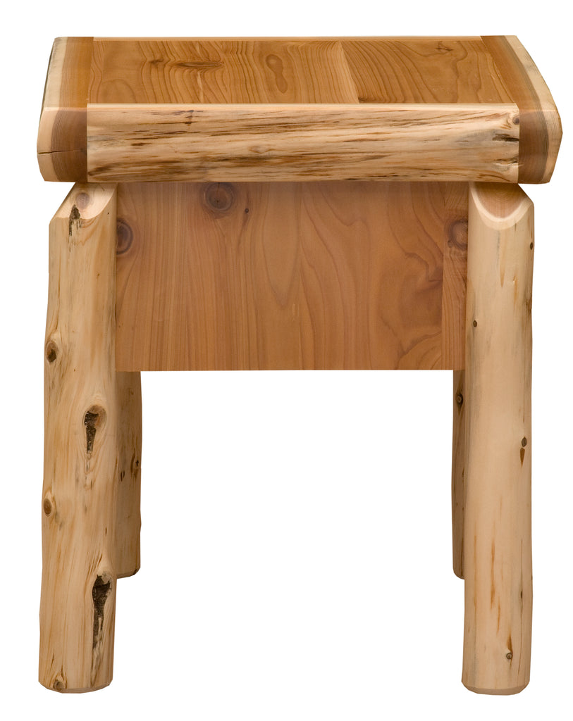 Cedar Log One Drawer Nightstand - Retreat Home Furniture