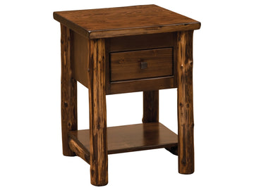 Headwaters Log One Drawer Nightstand with Shelf - Retreat Home Furniture