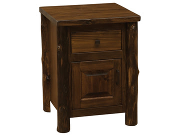 Headwaters Log Enclosed Nightstand - Retreat Home Furniture