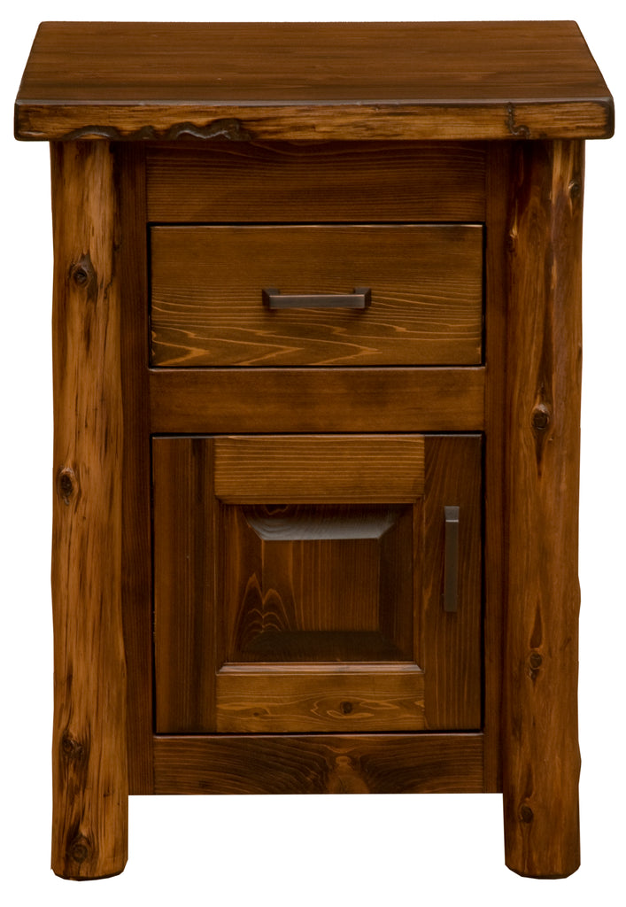 Headwaters Log Enclosed Nightstand - Retreat Home Furniture