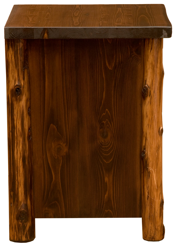 Headwaters Log Enclosed Nightstand - Retreat Home Furniture