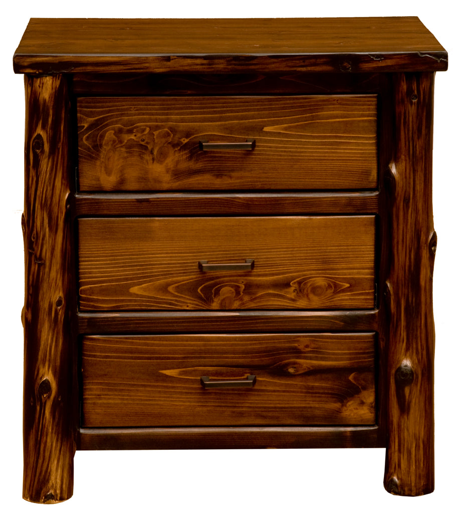 Headwaters Log XL Three Drawer Nightstand - Retreat Home Furniture