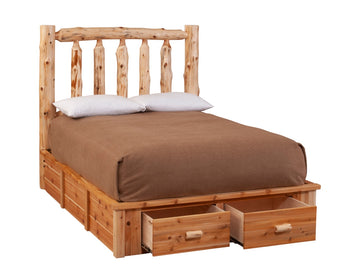 Cedar Log Footboard Dresser - Retreat Home Furniture