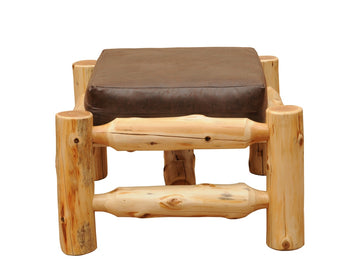 Cedar Log Ottoman - Retreat Home Furniture