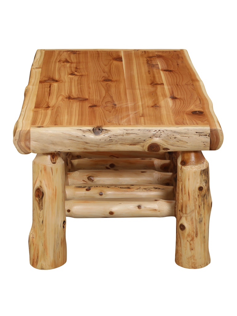 Cedar Log Rectangle Coffee Table - Retreat Home Furniture