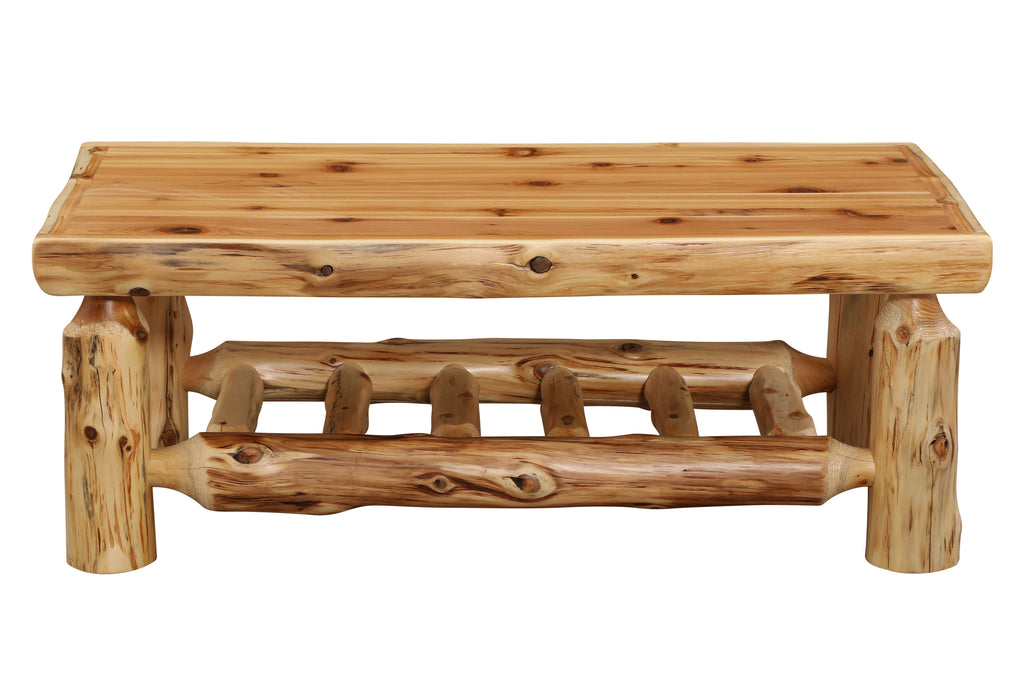 Cedar Log Rectangle Coffee Table - Retreat Home Furniture