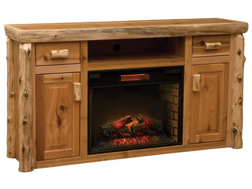 Cedar Entertainment Center with Fireplace - Retreat Home Furniture