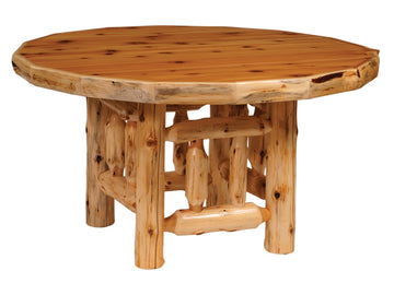 Cedar Log Round Dining Table - Retreat Home Furniture