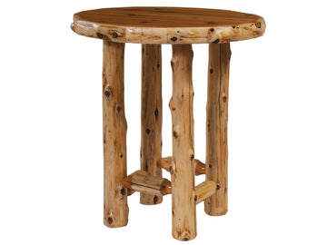 Cedar Log Round Pub Table - Retreat Home Furniture