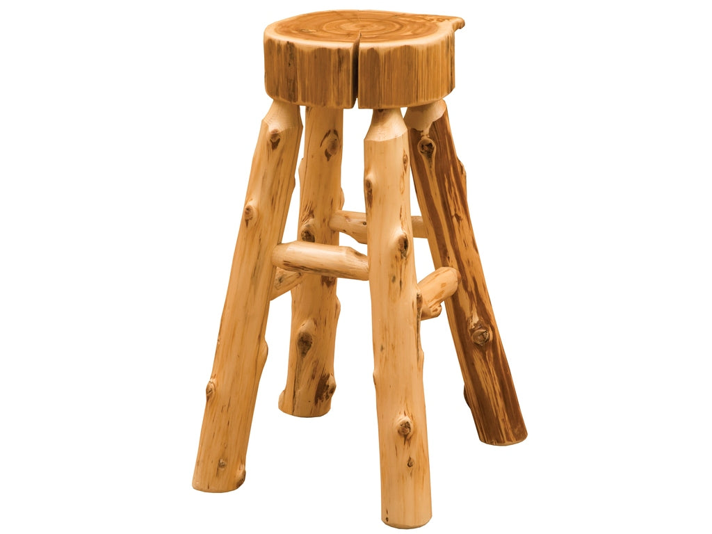 Cedar Slab Barstool - Retreat Home Furniture