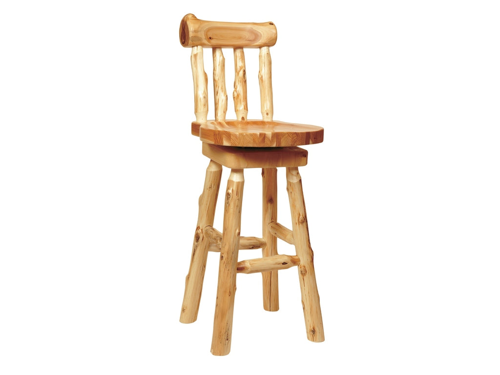 Cedar Barstool with Back - Retreat Home Furniture