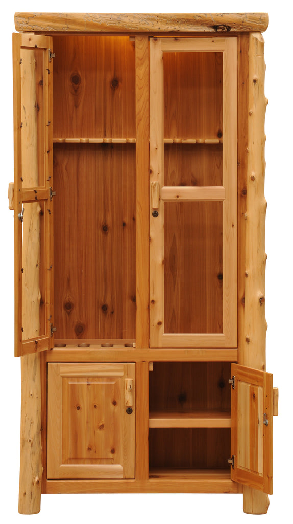 Cedar Log Eight Gun Cabinet - Retreat Home Furniture