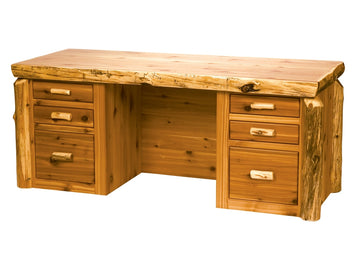 Cedar Log Executive Desk - Retreat Home Furniture