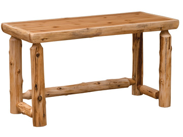 Cedar Log Open Writing Desk - Retreat Home Furniture