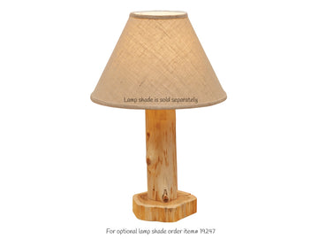 Cedar Log Table Lamp - without shade - Retreat Home Furniture