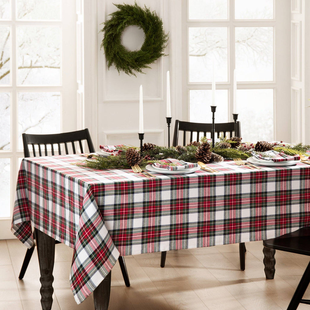 Christmas Classic Holiday Plaid Cotton Tablecloth - Retreat Home Furniture