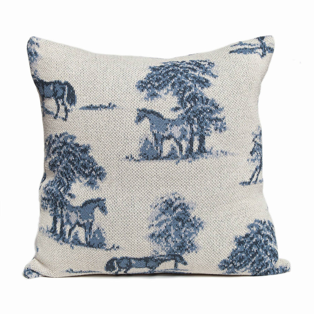 Equestrian Toile Pillow - Retreat Home Furniture