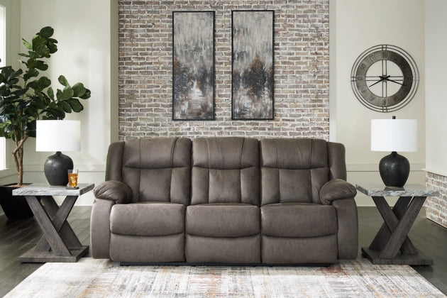 First Base Reclining Sofa - Retreat Home Furniture