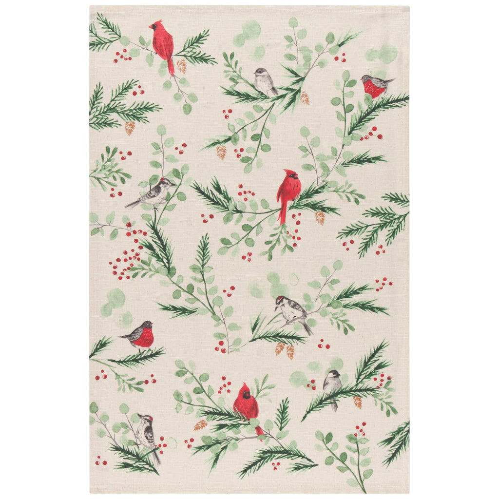 Forest Birds Christmas Kitchen Towel - Retreat Home Furniture