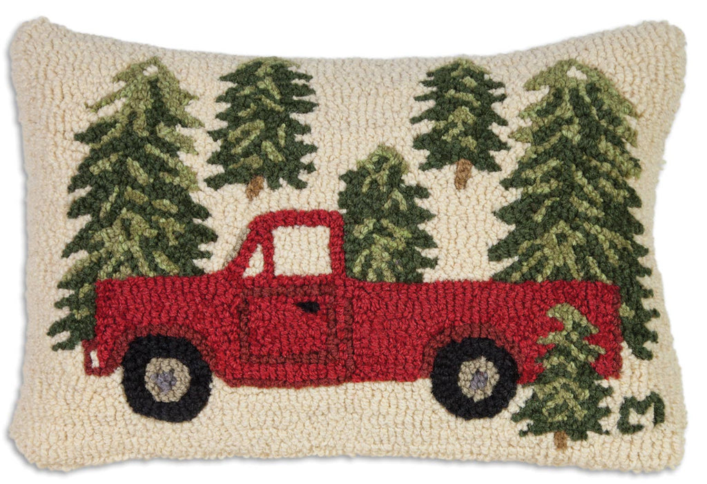 Truck in Trees Throw Pillow - Retreat Home Furniture