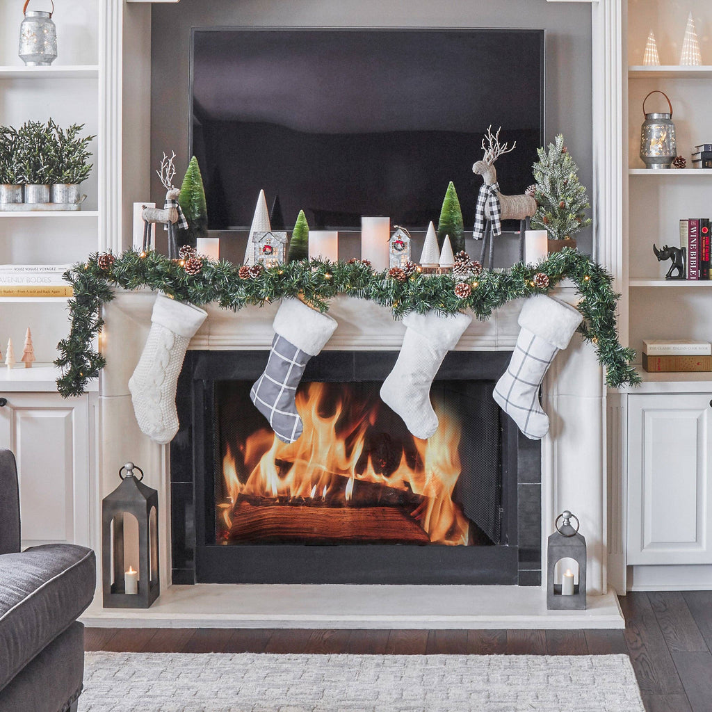 Chunky Cable Knit Christmas Stocking | Red - Retreat Home Furniture