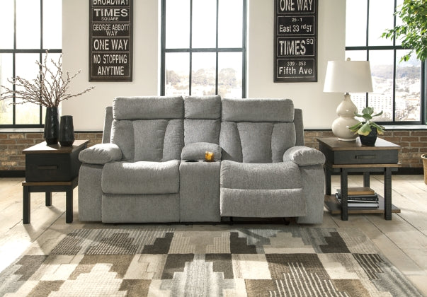 Mitchiner Reclining Loveseat with Console - Retreat Home Furniture