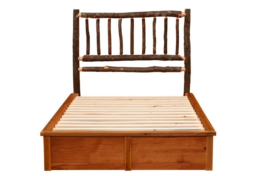 Hickory Log Traditional Platform Bed - Retreat Home Furniture