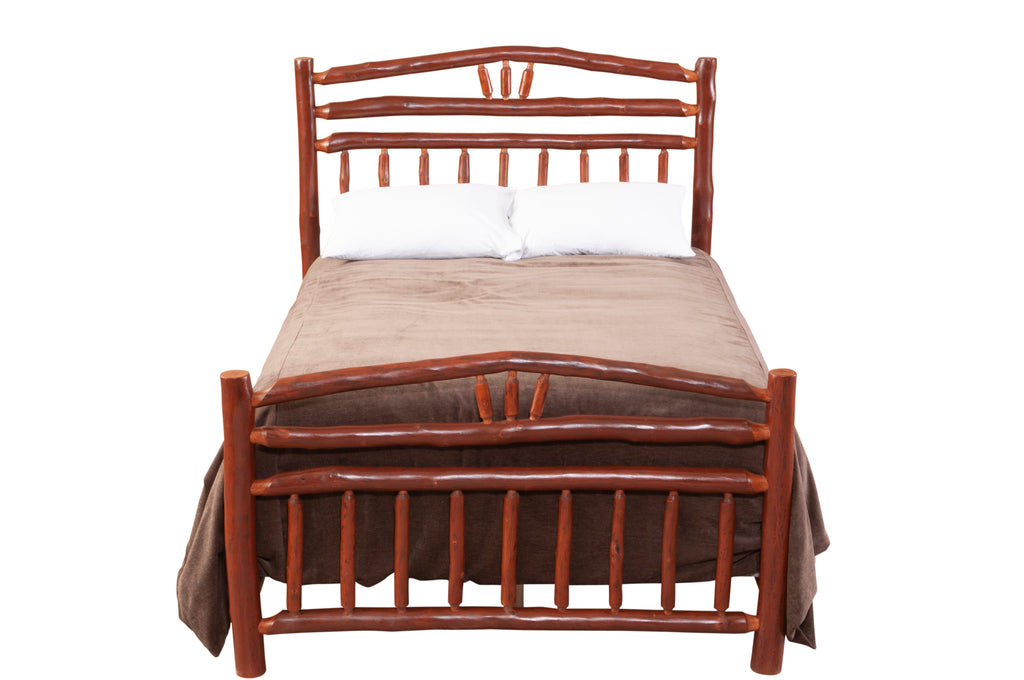 Hickory Log Wagon Wheel Bed - Retreat Home Furniture