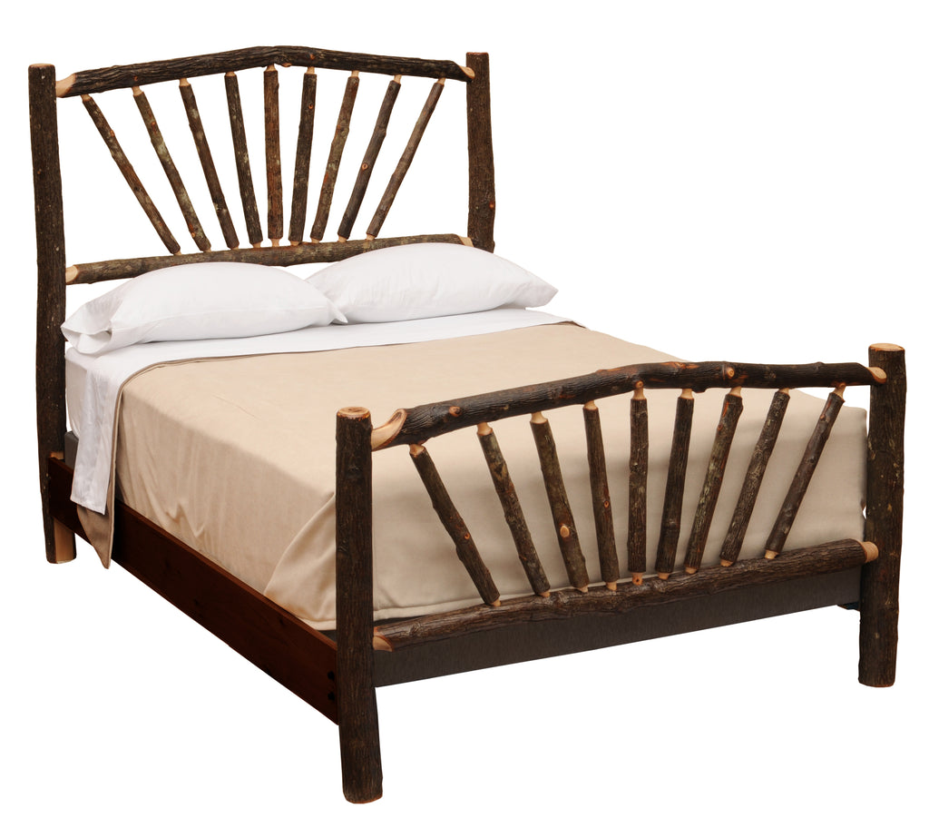 Hickory Log Sunburst Bed - Retreat Home Furniture