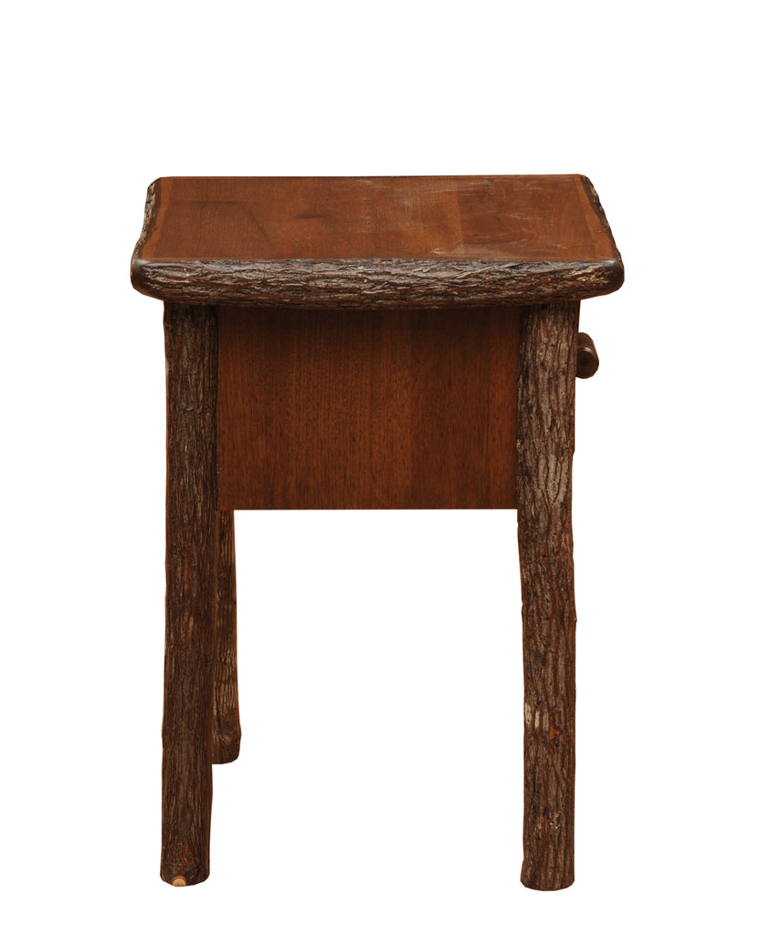 Hickory Log One Drawer End Table - Retreat Home Furniture