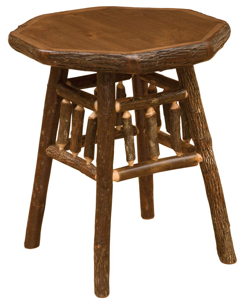 Hickory Log Teton End Table - Retreat Home Furniture