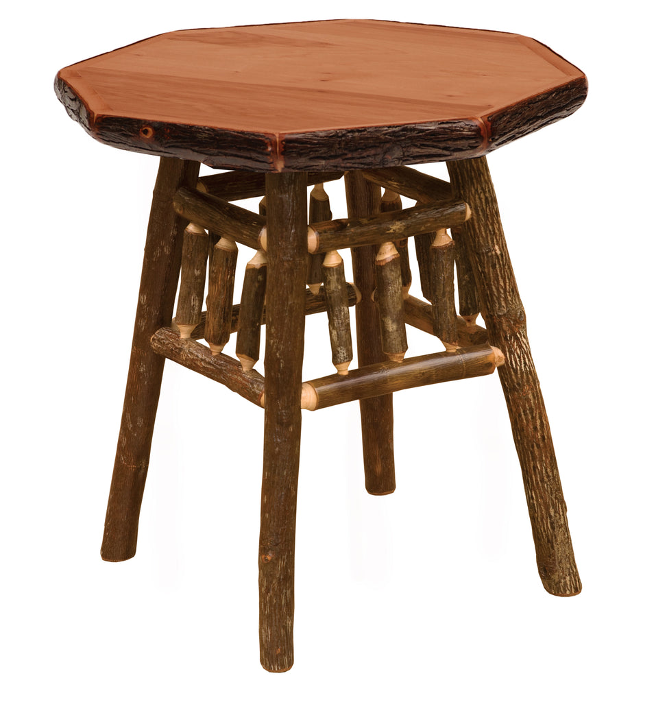 Hickory Log Teton End Table - Retreat Home Furniture