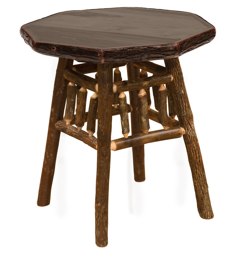 Hickory Log Teton End Table - Retreat Home Furniture