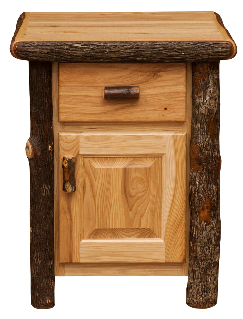 Hickory Log Enclosed Nightstand - Retreat Home Furniture