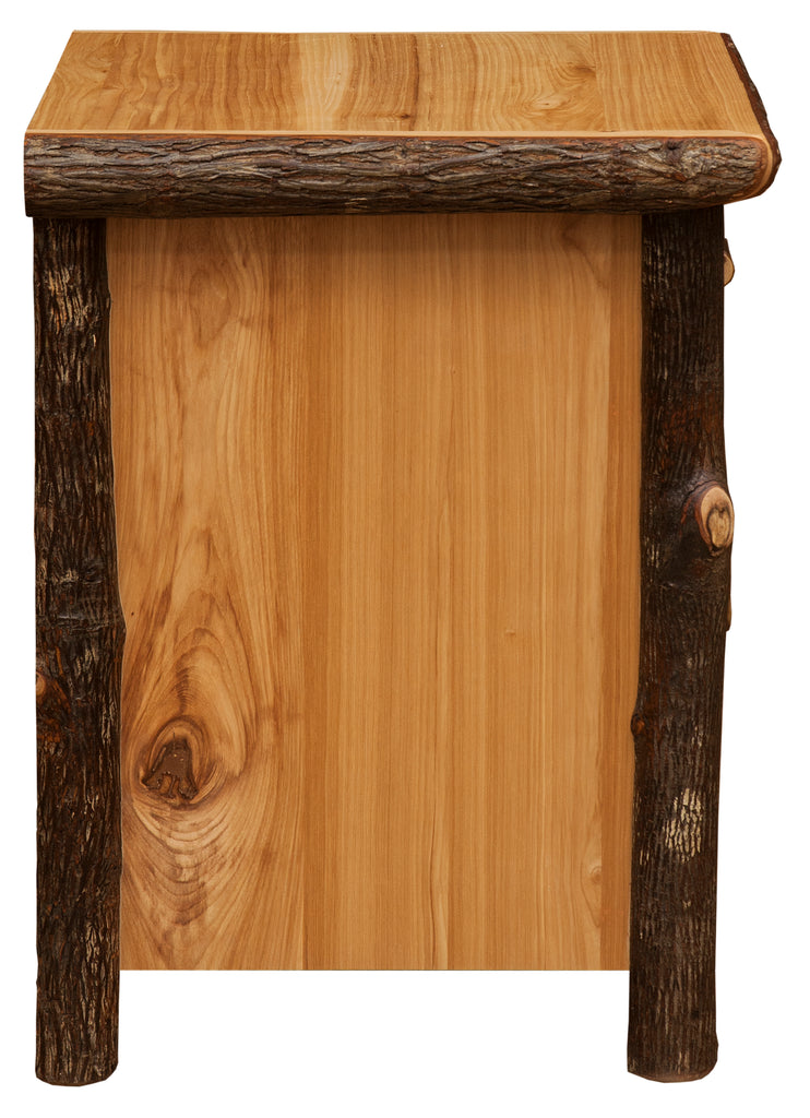 Hickory Log Enclosed Nightstand - Retreat Home Furniture