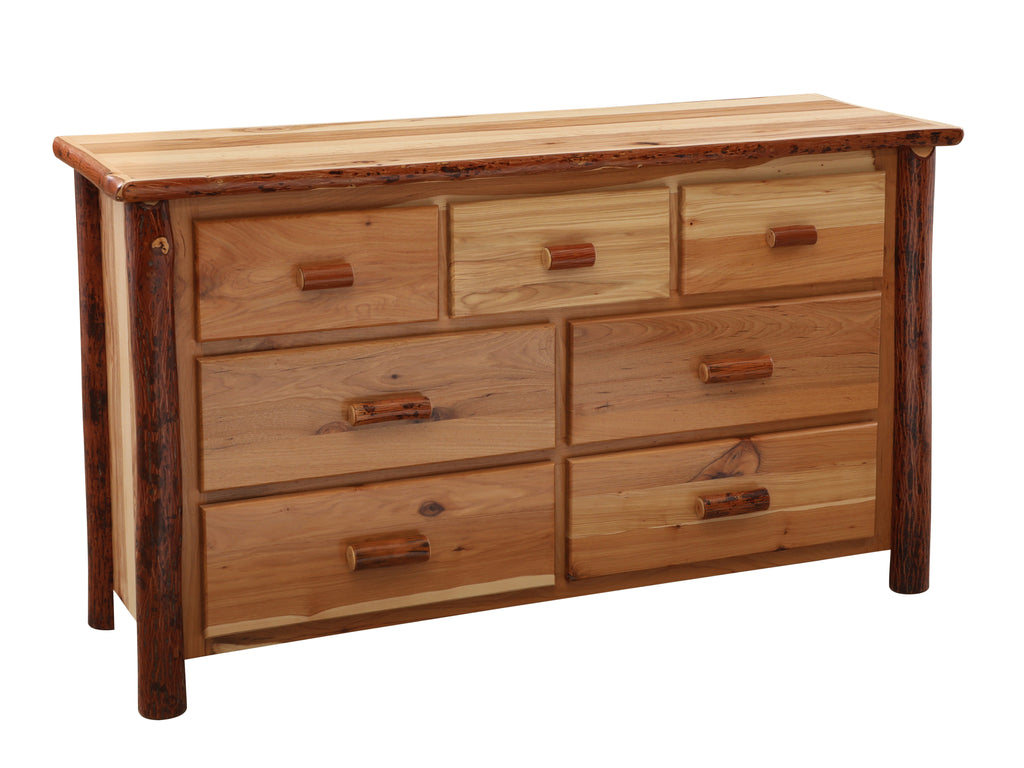 Hickory Log Seven Drawer Dresser - Retreat Home Furniture