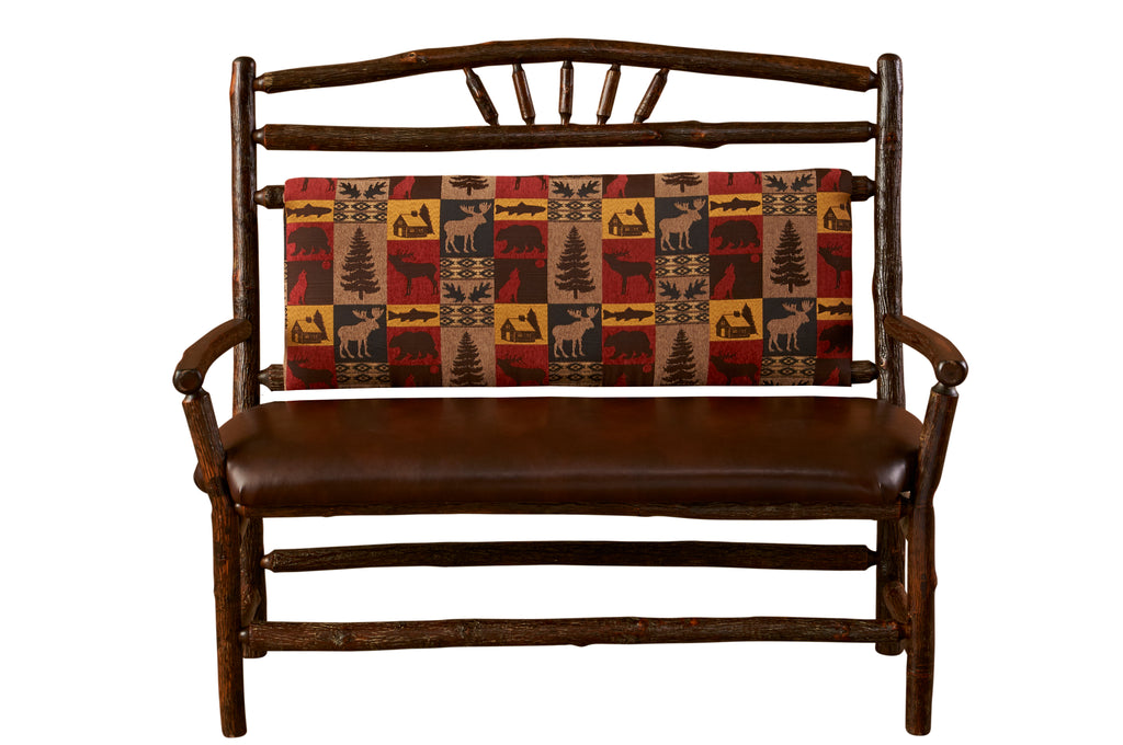 Hickory Log Settee - Retreat Home Furniture