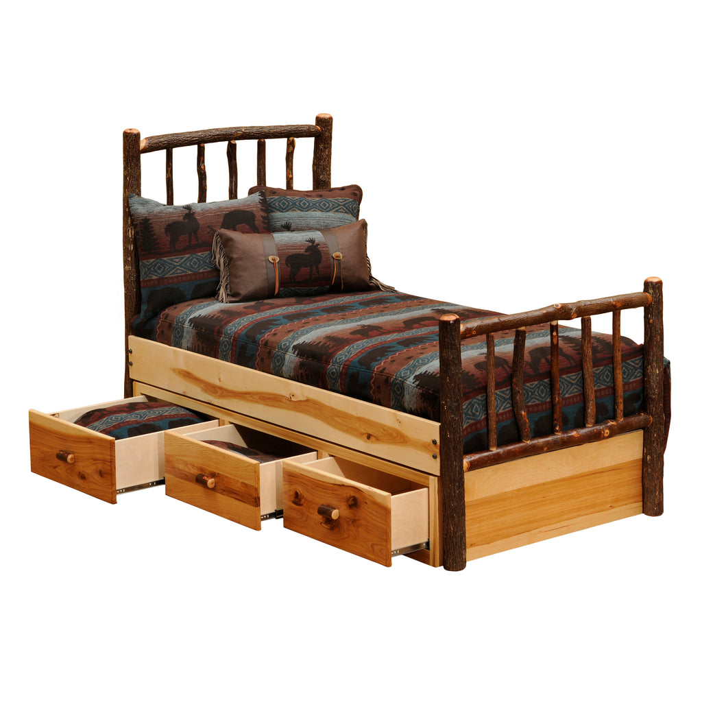 Hickory Log Underbed Dresser - Retreat Home Furniture