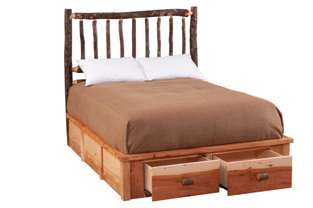 Hickory Log Footboard Dresser - Retreat Home Furniture