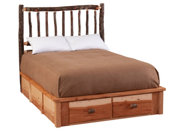 Hickory Log Footboard Dresser - Retreat Home Furniture