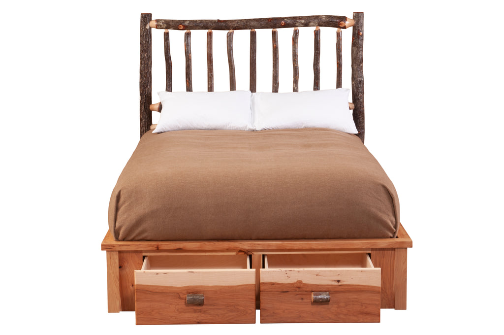 Hickory Log Footboard Dresser - Retreat Home Furniture